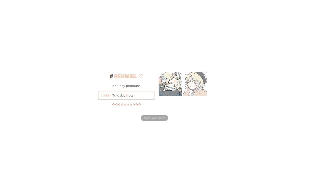 Carrd profile picture for @kagami